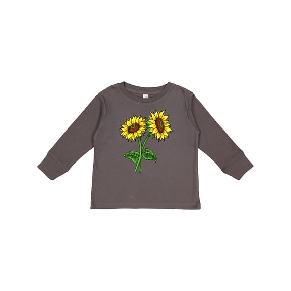 Inktastic Pair of Sunflowers Boys or Girls Long Sleeve Toddler T-Shirt