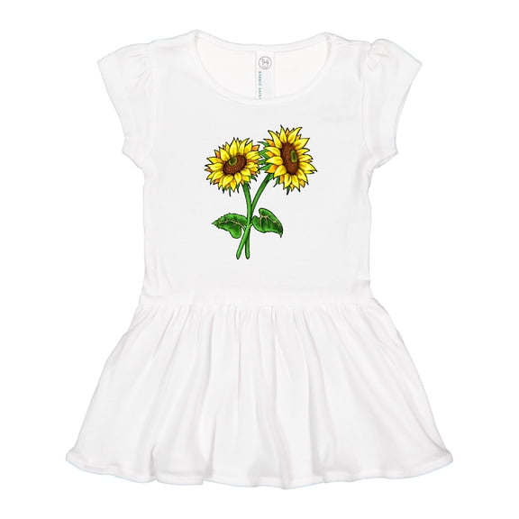 Inktastic Pair of Sunflowers Girls Toddler Dress