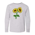 thumbnail image 1 of Inktastic Pair of Sunflowers Long Sleeve Youth T-Shirt, 1 of 5