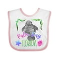 thumbnail image 1 of Inktastic Palm Bay Florida Cute Swimming Manatee Boys or Girls Baby Bib, 1 of 4