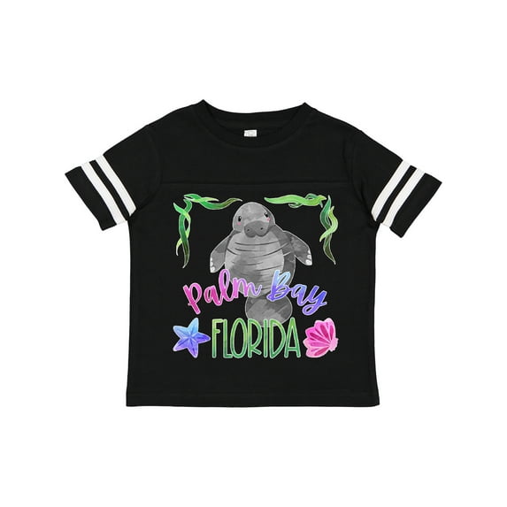 Inktastic Palm Bay Florida Cute Swimming Manatee Boys or Girls Toddler T-Shirt