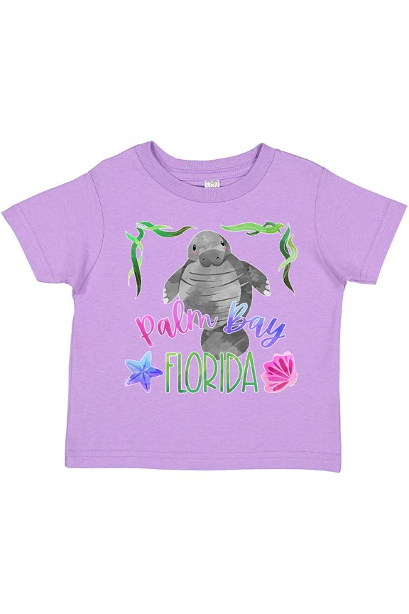 Palm Bay Florida Cute Swimming Manatee Boys or Girls Toddler T-Shirt