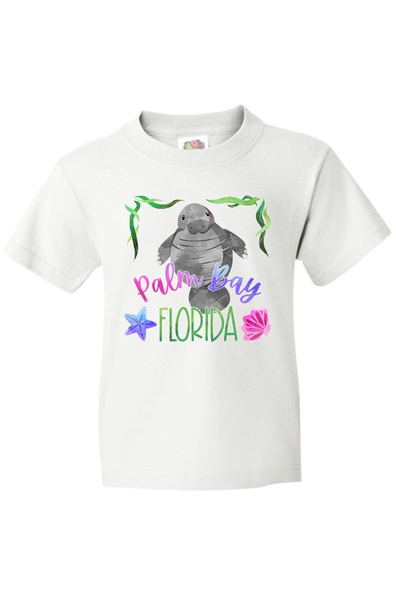 Palm Bay Florida Cute Swimming Manatee Youth T-Shirt