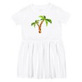 thumbnail image 1 of Inktastic Palm Trees Girls Toddler Dress, 1 of 5