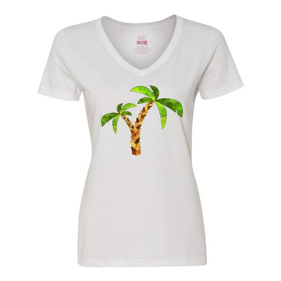 Inktastic Palm Trees Women's V-Neck T-Shirt