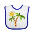 thumbnail image 1 of Inktastic Palm Trees with Cute Smiling Sun Boys or Girls Baby Bib, 1 of 4