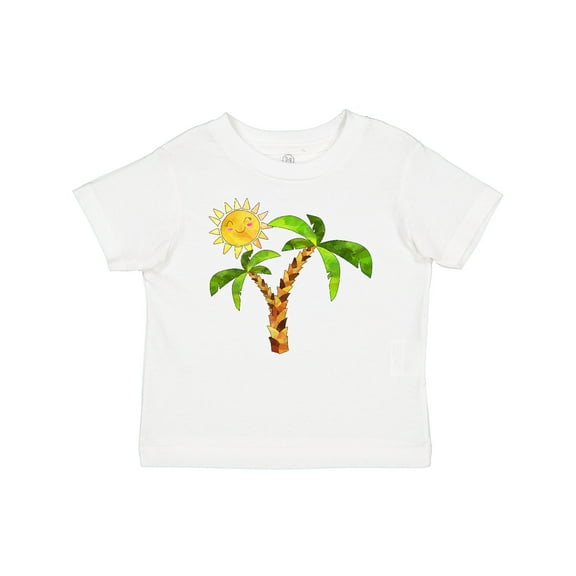 Inktastic Palm Trees with Cute Smiling Sun Boys or Girls Baby T-Shirt