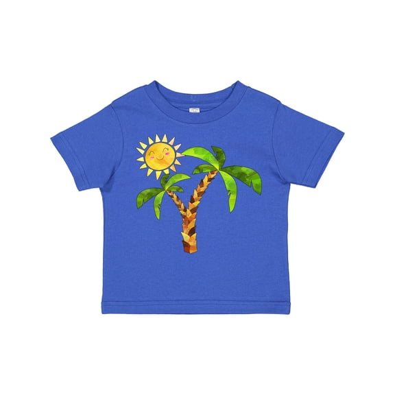 Inktastic Palm Trees with Cute Smiling Sun Boys or Girls Toddler T-Shirt