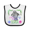thumbnail image 1 of Inktastic Panama City Beach Florida Cute Swimming Manatee Boys or Girls Baby Bib, 1 of 4