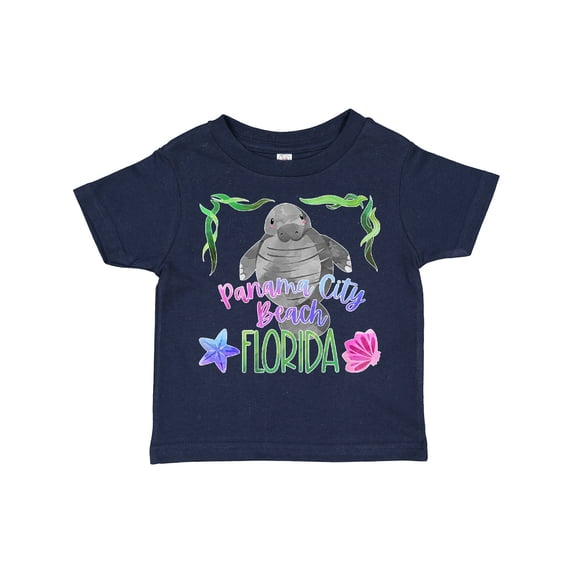 Inktastic Panama City Beach Florida Cute Swimming Manatee Boys or Girls Toddler T-Shirt