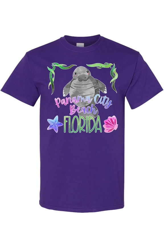 Panama City Beach Florida Cute Swimming Manatee T-Shirt