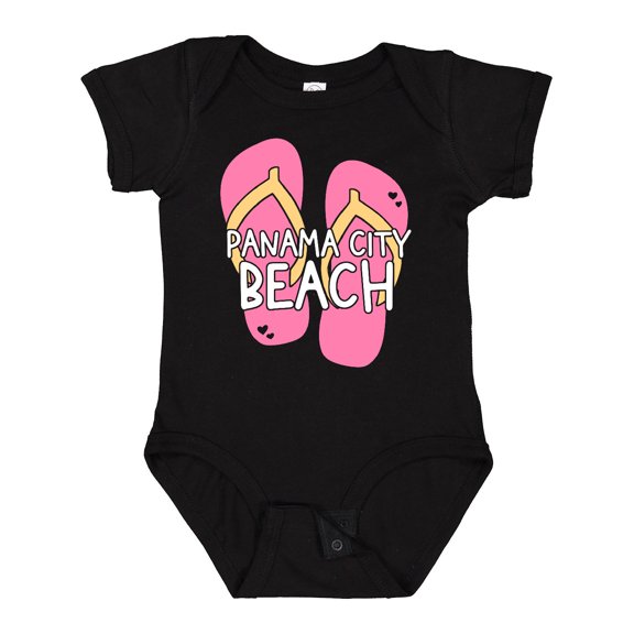 Inktastic Panama City Beach Pink Flip Flops Boys or Girls Baby Bodysuit