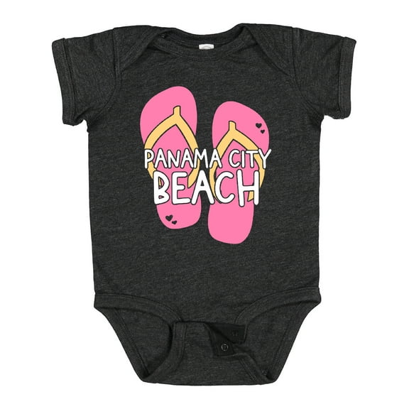 Inktastic Panama City Beach Pink Flip Flops Boys or Girls Baby Bodysuit