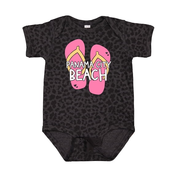 Inktastic Panama City Beach Pink Flip Flops Boys or Girls Baby Bodysuit