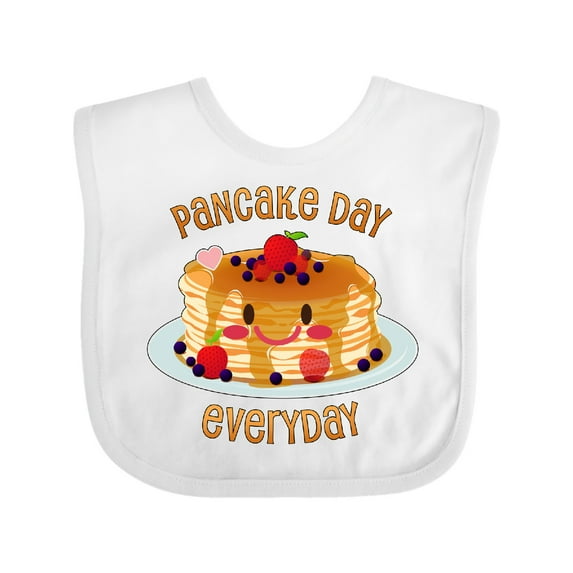 Inktastic Pancake Day Everyday- Smiling Stack of Pancakes Boys or Girls Baby Bib