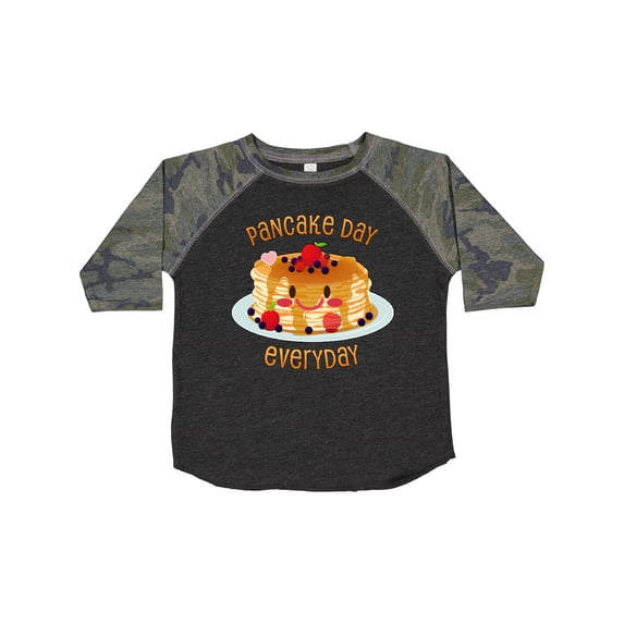 Inktastic Pancake Day Everyday- Smiling Stack of Pancakes Boys or Girls Toddler T-Shirt