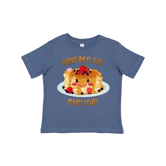 Inktastic Pancake Day Everyday- Smiling Stack of Pancakes Boys or Girls Toddler T-Shirt