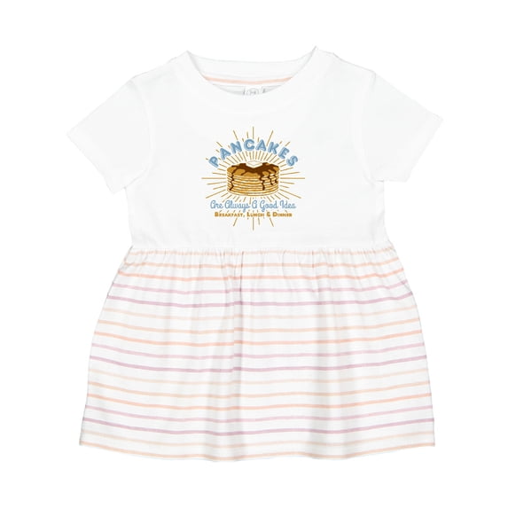 Inktastic Pancakes Good Idea Girls Baby Dress