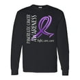 thumbnail image 1 of Inktastic Pancreatic Cancer Awareness Fight, Care, Cure Long Sleeve T-Shirt, 1 of 5