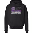 thumbnail image 1 of Inktastic Pancreatic Cancer Awareness Purple Ribbons and Flag Adult Hoodie Sweatshirt, 1 of 4