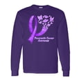 thumbnail image 1 of Inktastic Pancreatic Cancer Awareness Ribbon and Butterflies Long Sleeve T-Shirt, 1 of 5
