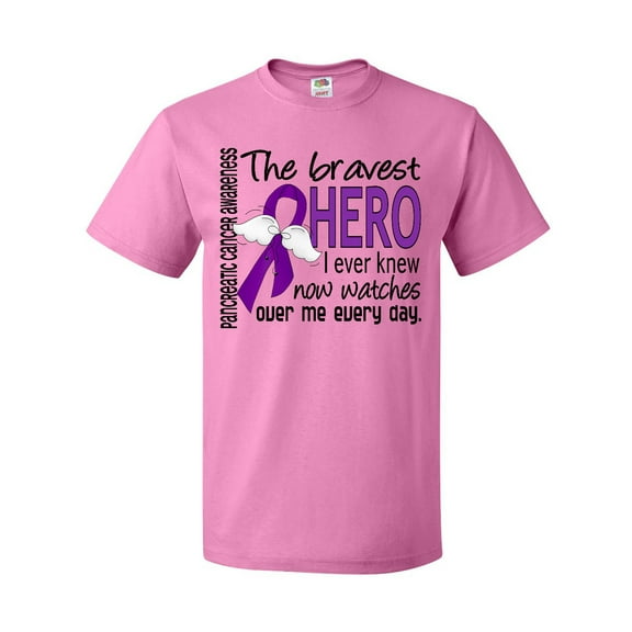 Inktastic Pancreatic Cancer Bravest Hero I Ever Knew 1 T-Shirt