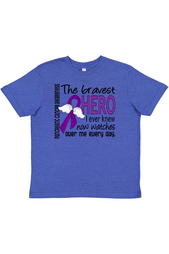 Pancreatic Cancer Bravest Hero I Ever Knew 1 Youth T-Shirt