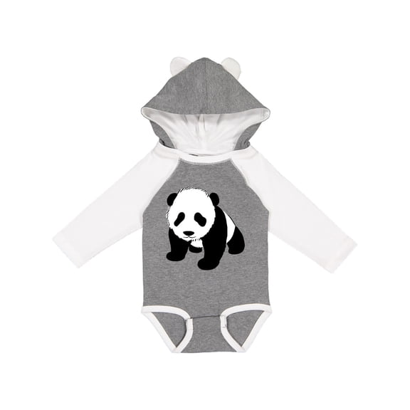 Inktastic Panda Bear Boys or Girls Long Sleeve Baby Bodysuit