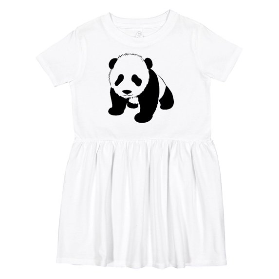Inktastic Panda Bear Girls Toddler Dress