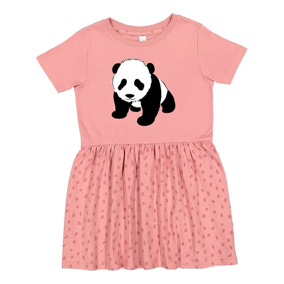 Inktastic Panda Bear Girls Toddler Dress