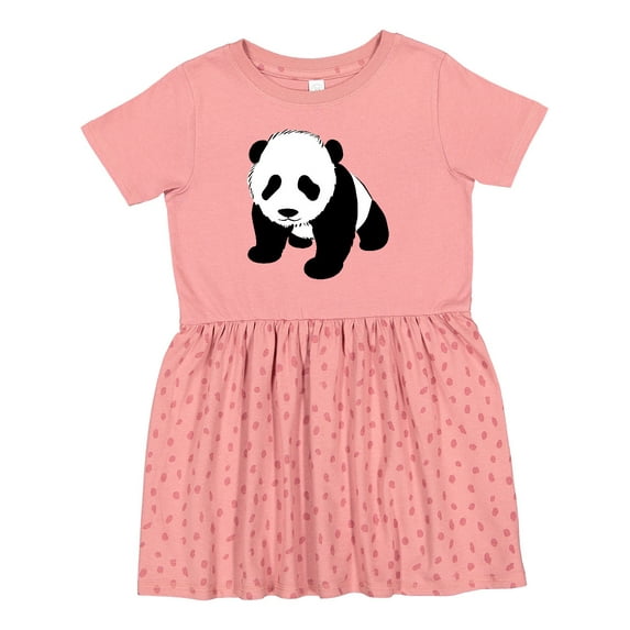 Inktastic Panda Bear Girls Toddler Dress