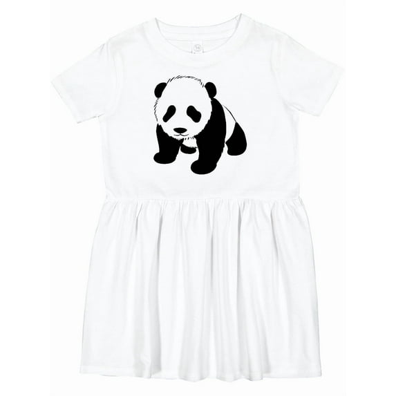 Inktastic Panda Bear Girls Toddler Dress