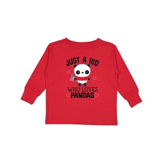 Inktastic Panda Lover Cute Childs Boys or Girls Long Sleeve Toddler T-Shirt