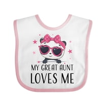 Inktastic Panda My Great Aunt Loves Me Boys or Girls Baby Bib