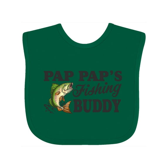 Inktastic Pap Pap's Fishing Buddy Boys Baby Bib
