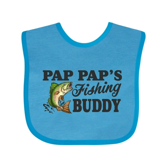 Inktastic Pap Pap's Fishing Buddy Boys Baby Bib