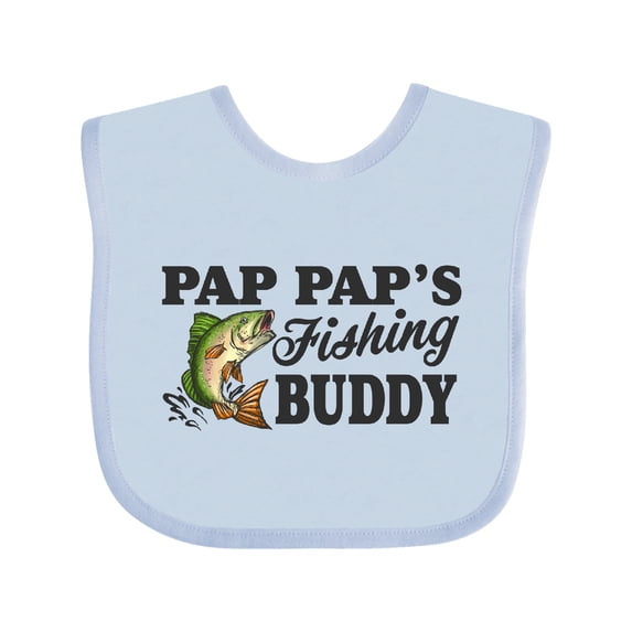 Inktastic Pap Pap's Fishing Buddy Boys Baby Bib