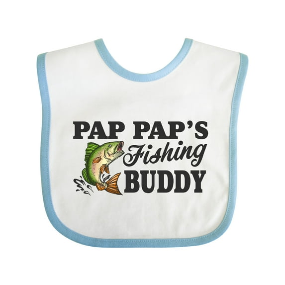 Inktastic Pap Pap's Fishing Buddy Boys Baby Bib