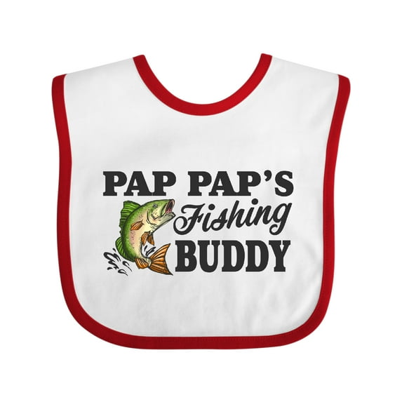 Inktastic Pap Pap's Fishing Buddy Boys Baby Bib