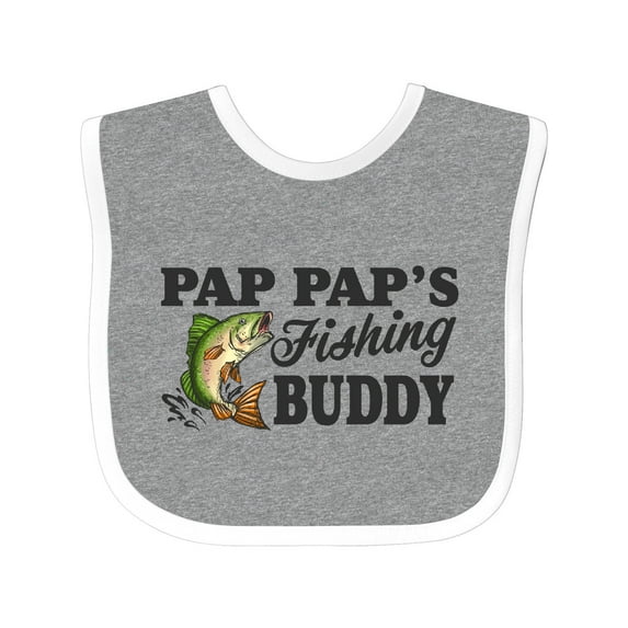 Inktastic Pap Pap's Fishing Buddy Boys Baby Bib