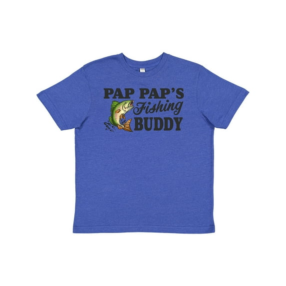 Inktastic Pap Pap's Fishing Buddy Youth T-Shirt
