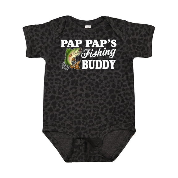 Inktastic Pap Pap's Fishing Buddy with White Text Boys Baby Bodysuit