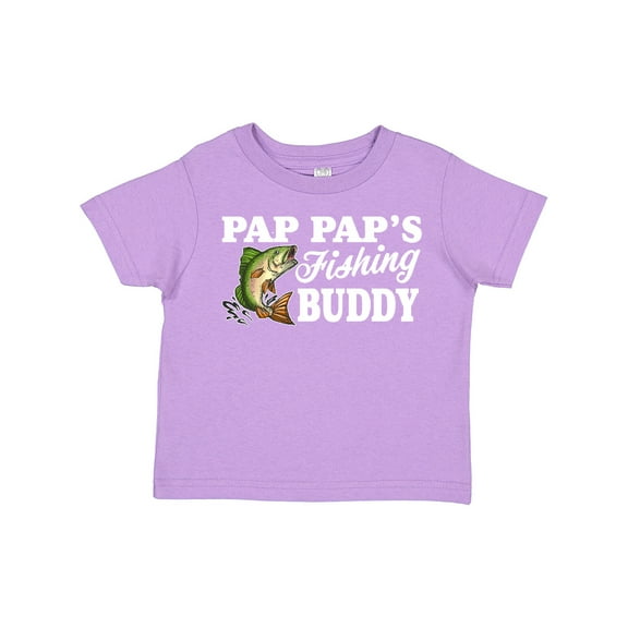 Inktastic Pap Pap's Fishing Buddy with White Text Boys Toddler T-Shirt
