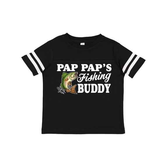 Inktastic Pap Pap's Fishing Buddy with White Text Boys Toddler T-Shirt