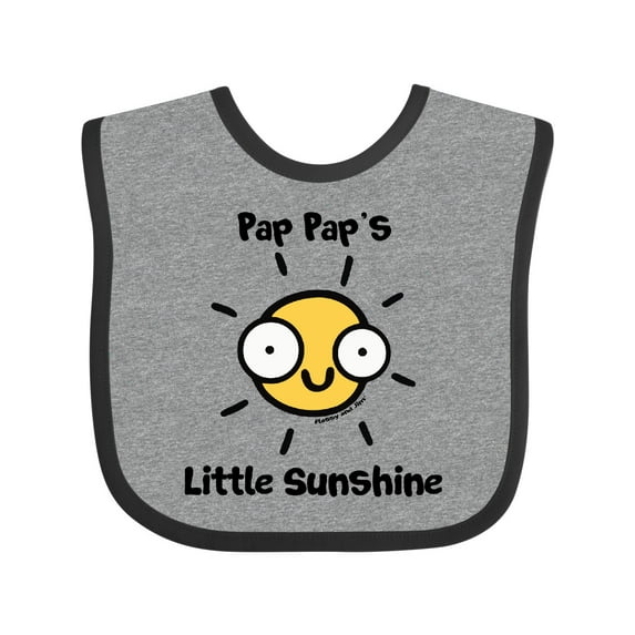 Inktastic Pap Pap's little Sunshine Boys or Girls Baby Bib
