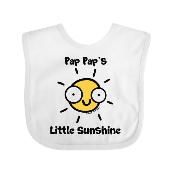 Inktastic Pap Pap's little Sunshine Boys or Girls Baby Bib