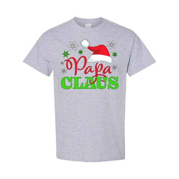 Inktastic Papa Claus with Christmas Santa Hat and Snowflakes T-Shirt