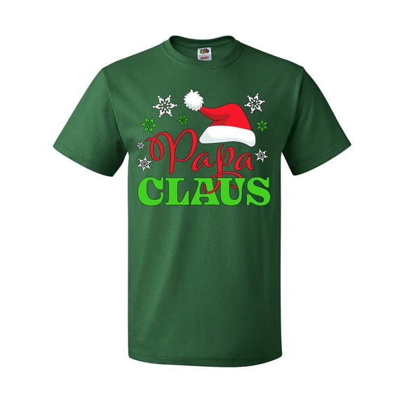 Inktastic Papa Claus with Christmas Santa Hat and Snowflakes T-Shirt