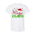 thumbnail image 1 of Inktastic Papa Claus with Christmas Santa Hat and Snowflakes T-Shirt, 1 of 5