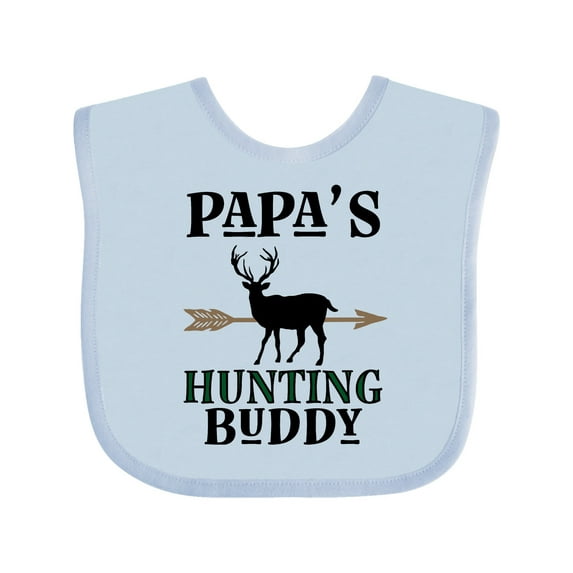 Inktastic Papa Hunting Buddy Bow Hunter Boys or Girls Baby Bib